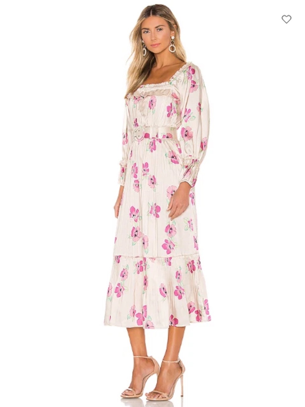 NICHOLAS FLORAL PRINT PLEATED.  MIDI PRAIRIE FUCHSIA MULTI DRESS sz 2 US/ 6 AU